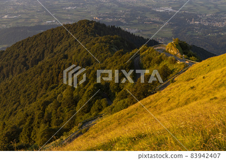 summer landscape near Monte Grappa, Northern Italy summer landscape near Monte Grappa, Northern Italy 83942407
