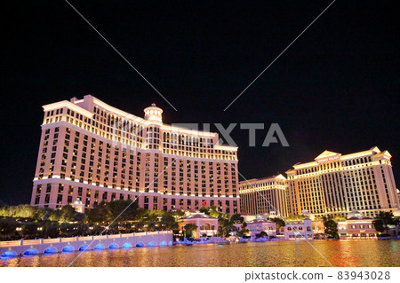 Night view of Bellagio Hotel in Las Vegas 83943028