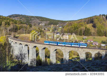 Railway viaduct Novina in Krystofovo udoli, Northern Bohemia, Czech Republic Railway viaduct Novina in Krystofovo udoli, Northern Bohemia, Czech Republic 83943091