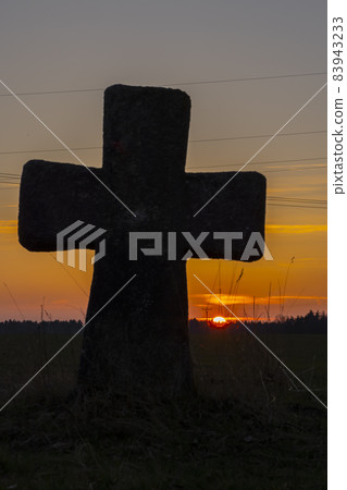 Reconciliation crosses near Milhostov, Western Bohemia, Czech Republic 83943233