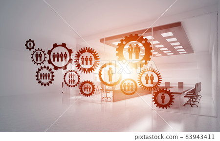 Networking and wireless connection as concept for effective modern business 83943411