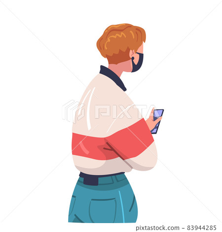 Woman Character in Mask Using Contactless Payment with Smartphone for Coronavirus Prevention Vector Illustration Woman Character in Mask Using Contactless Payment with Smartphone for Coronavirus Prevention Vector Illustration 83944285