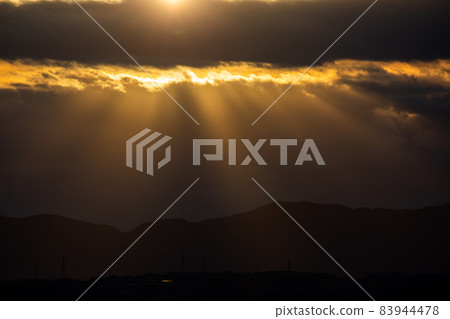 Sunset and light shine Sunset and light shine 83944478