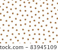 Footprints of paws Random pattern background [brown] 83945109
