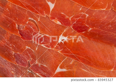 Spanish jamon iberico sliced 83945327