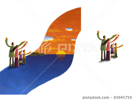 A family welcoming a hopeful new year A family welcoming a hopeful new year 83945759