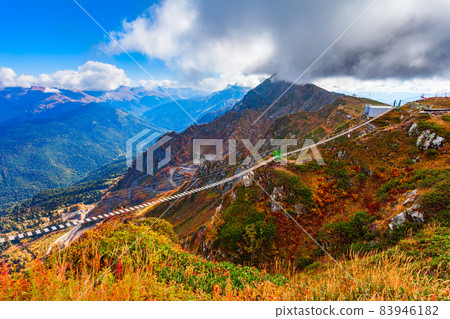 Suspension bridge, Rose Peak, Sochi Suspension bridge, Rose Peak, Sochi 83946182