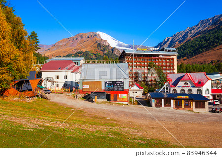 Cheget village in Elbrus region, Russia Cheget village in Elbrus region, Russia 83946344