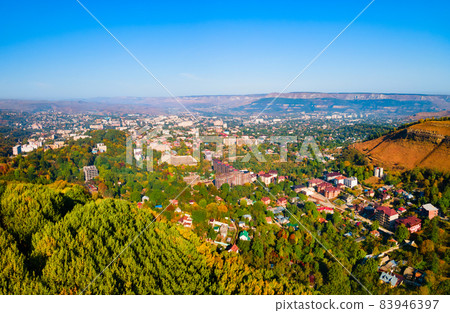 Kislovodsk city aerial panoramic view, Russia 83946397