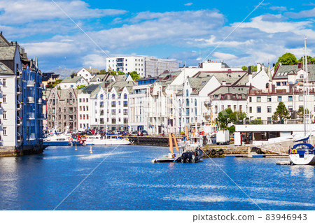 Alesund city centre, Norway 83946943