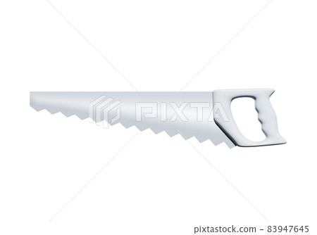 Metal hand saw isolated on white, 3d render Metal hand saw isolated on white, 3d render 83947645