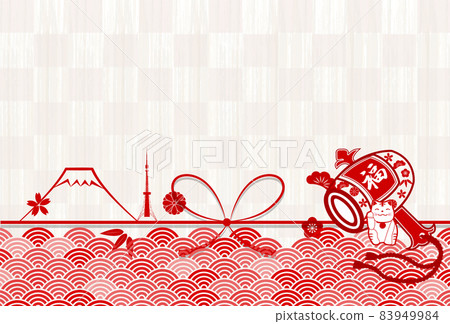 Tiger New Year's card Japanese pattern background 83949984