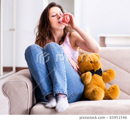 Broken woman heart in relationship concept 83951546