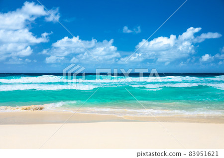Petite Anse - one of the most beautiful beach of Seychelles. La Digue Island, Seychelles 83951621