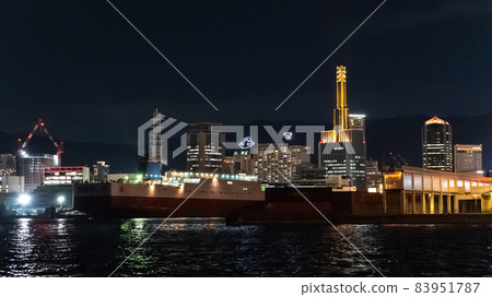 Night view of Kobe seen from Port Island Kita Park 83951787