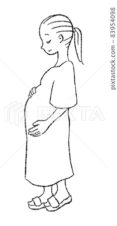 Illustration of pregnant women Illustration of pregnant women 83954098