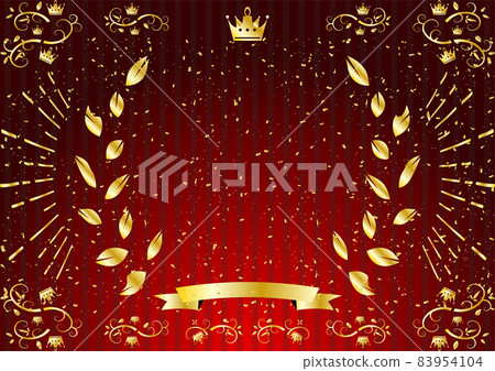 Laurel crown frame stripe background 83954104