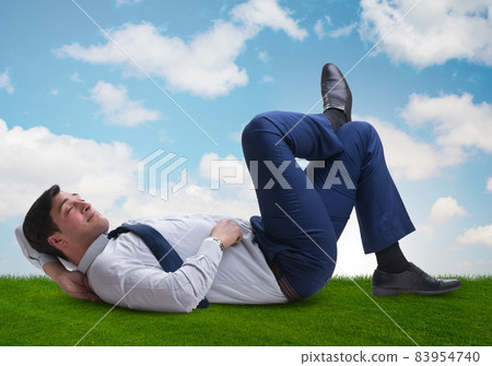 Businessman employee enjoying time off work 83954740