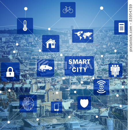 Concept of smart city and internet of things Concept of smart city and internet of things 83954789