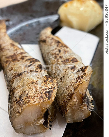 Salt-grilled saffron cod, a specialty of Hokkaido Salt-grilled saffron cod, a specialty of Hokkaido 83956847