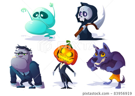 Scary Halloween characters and monsters Scary Halloween characters and monsters 83956919