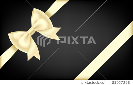 絲帶禮物，金色黃金，豪華裝飾，禮品材料 83957238