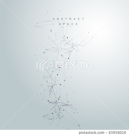 Abstract geometric background. Simple outline style. Geometric texture background. Business network concept. Vector connection lines 83958028