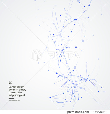 Connect abstract dots and lines. Data science atom technology. Graphic abstract pattern. Vector illustration 83958030