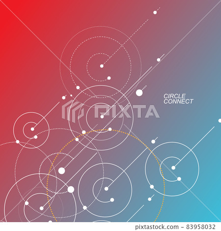 Connect lines background. Network circles dots. Abstract connection element. Vector graphic design Communication pattern 83958032