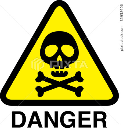 Skeleton sign illustration material 83958606