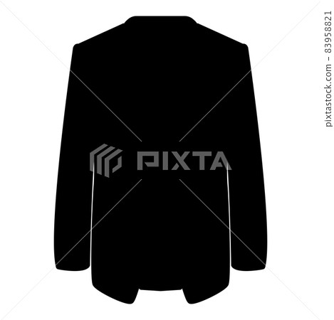 Jacket coat icon black color vector illustration flat style image 83958821