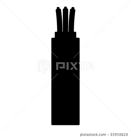 Wire Cord electrical cable curved power optical fibre icon black color vector illustration flat style image Wire Cord electrical cable curved power optical fibre icon black color vector illustration flat style image 83958828