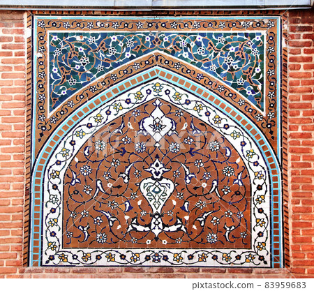 Wall with mosaics in khaneghah of Sheikh Safi al-din, Ardabil, Iran Wall with mosaics in khaneghah of Sheikh Safi al-din, Ardabil, Iran 83959683
