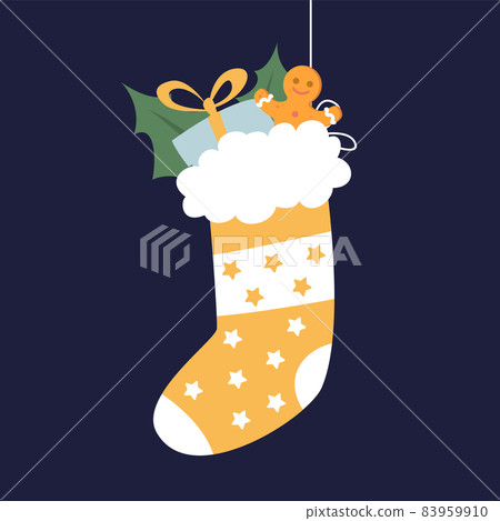 Cute christmas stocking full of small gifts 83959910