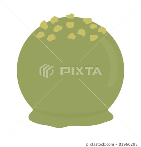 Spherical pistachio chocolate topped with pistachios 83960295