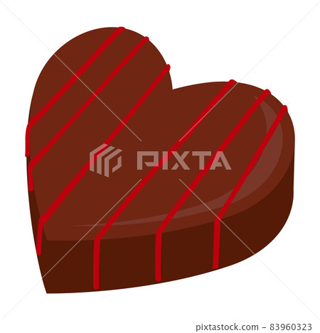 Heart-shaped chocolate vector illustration Heart-shaped chocolate vector illustration 83960323
