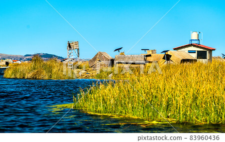 Uros Floating Islands on Lake Titicaca in Peru 83960436
