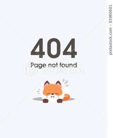 Design 404 error. Vector concept illustration for page 404.Template for a web page with 404 error.Error 404 Page Not Found Template With a little fox coming out of a hole Design 404 error. Vector concept illustration for page 404.Template for a web page with 404 error.Error 404 Page Not Found Template With a little fox coming out of a hole 83960681