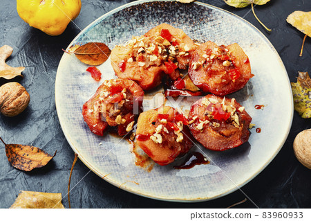 Sweet autumn quince dessert 83960933