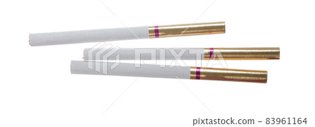 Bunch of unlit cigarettes isolated on white Bunch of unlit cigarettes isolated on white 83961164