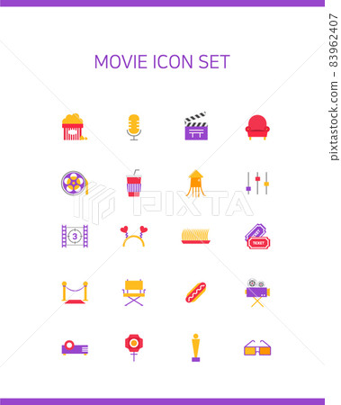 movie icons - Stock Illustration [83962407] - PIXTA