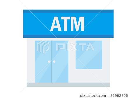 簡單的商店圖 ATM 銀行分行辦公樓圖圖標 簡單的商店圖 ATM 銀行分行辦公樓圖圖標 83962896