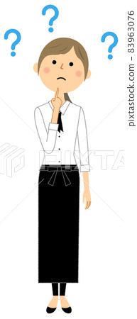 Cafe staff who feel doubts 83963076