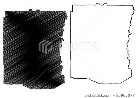 Meriwether County, Georgia (U.S. county, United States of America,USA, U.S., US) map vector illustration, scribble sketch Meriwether map 83963077