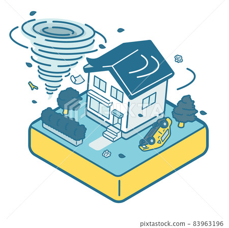 遭受龍捲風的房子 83963196