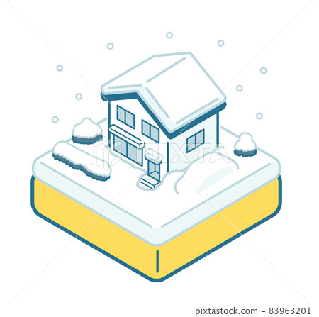 Houses affected by snowfall 83963201