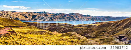 Panorama of Langui Layo Lake in Peru 83963742