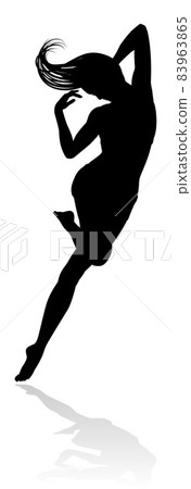 Dancing Woman Silhouette Dancing Woman Silhouette 83963865