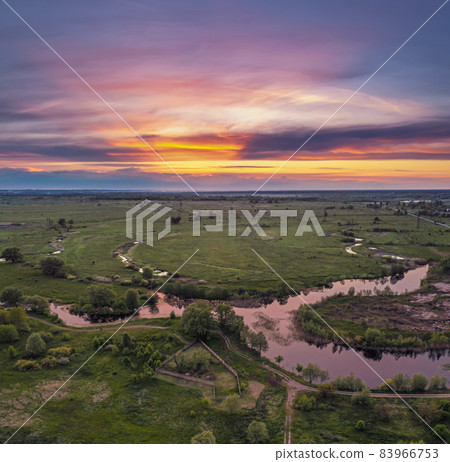 Rural summer sunset Rural summer sunset 83966753