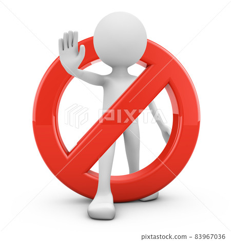 Man with red stop sign Man with red stop sign 83967036